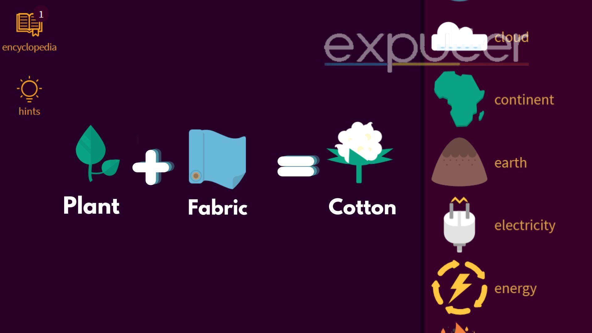 Little Alchemy 2: How to make Cotton using Plant and Fabric