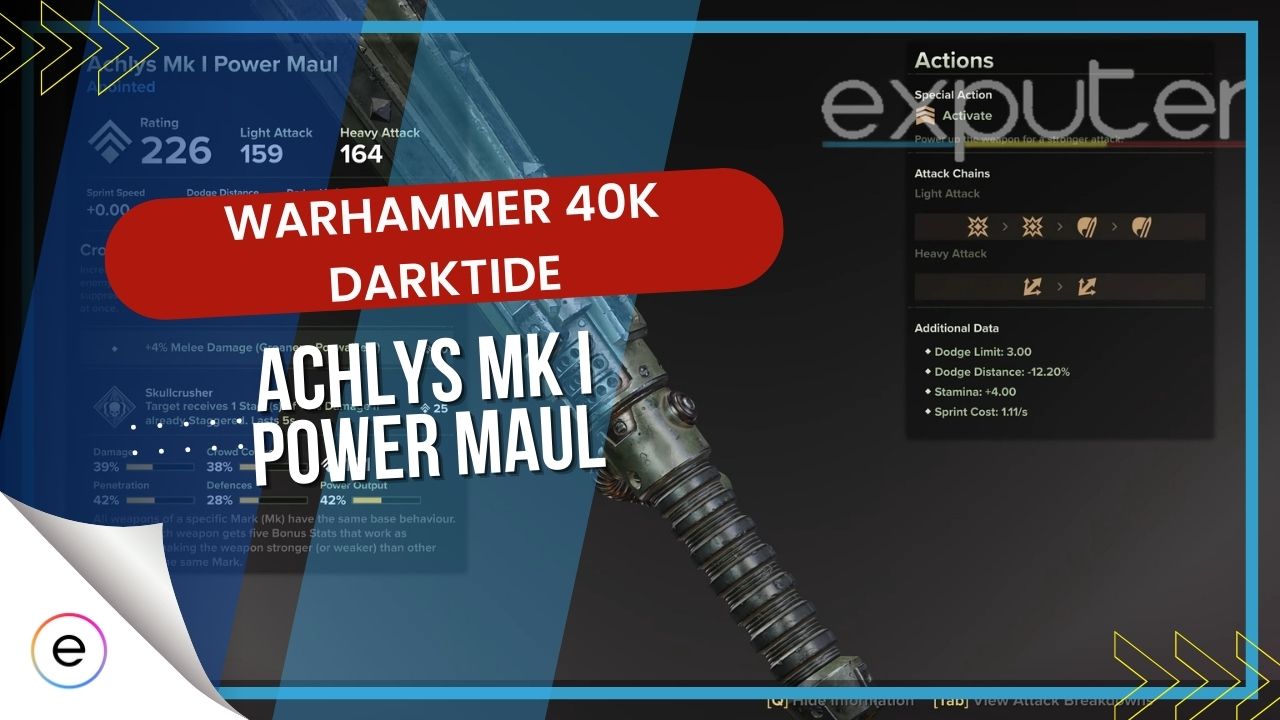The Ultimate Warhammer 40k Darktide Achlys MK I Power Maul