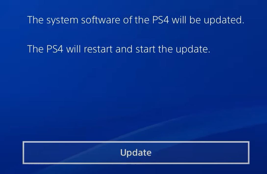updaing ps4 system software