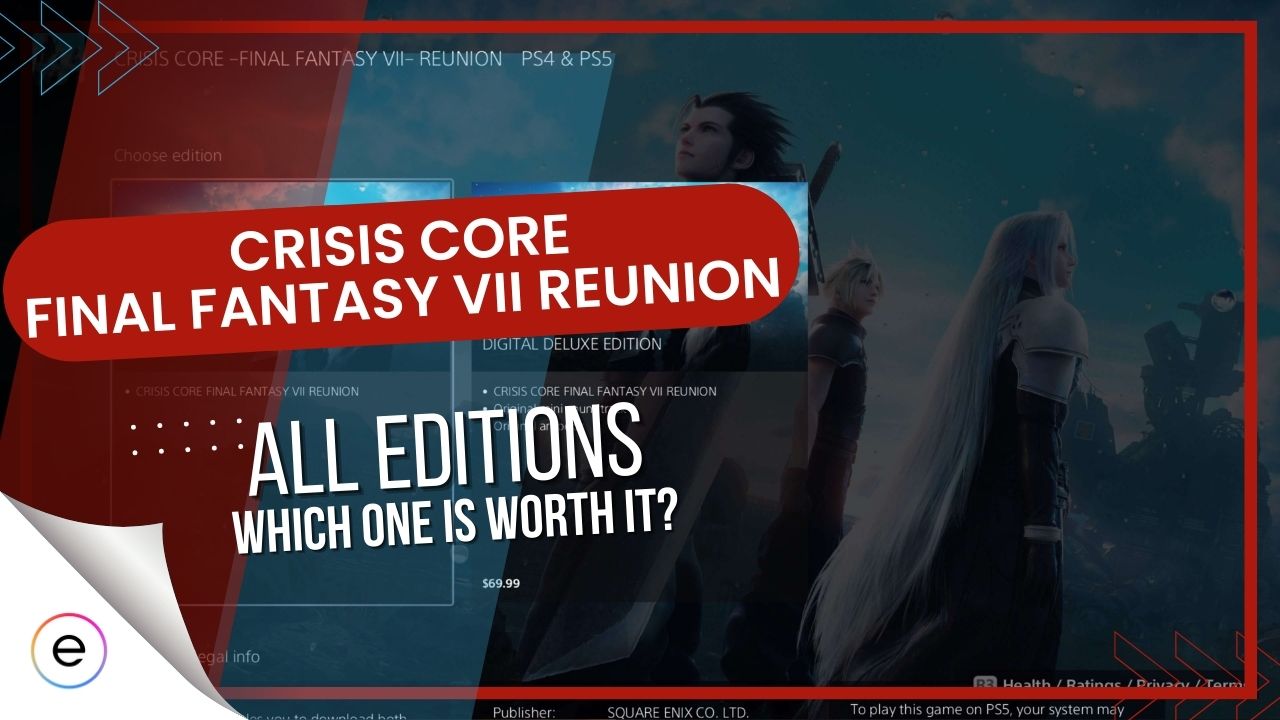 Editions of crisis core: final fantasy vii reunion