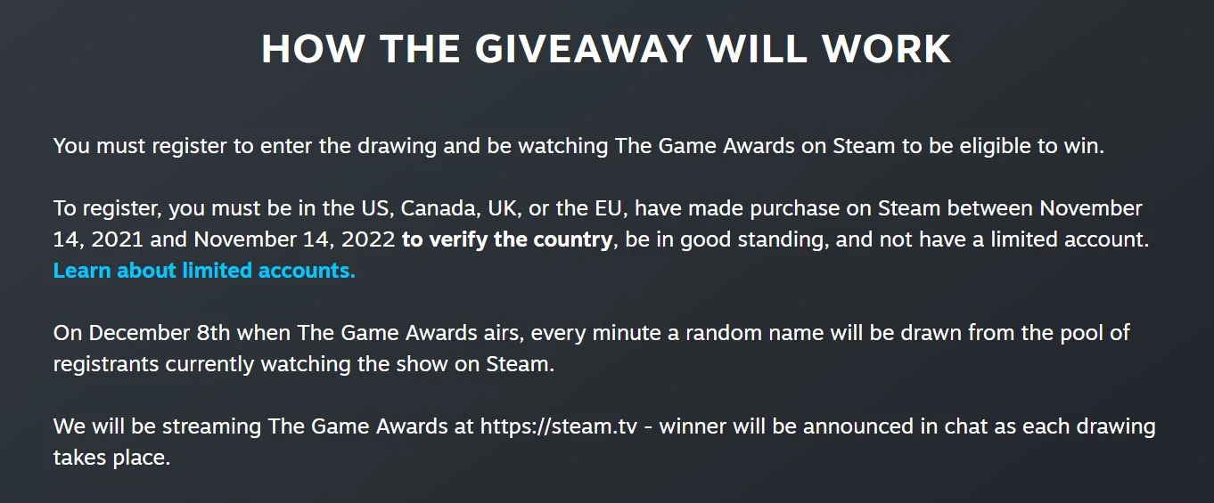 Valve to Give Away a Steam Deck Every Minute During the Game Awards —  GeekTyrant