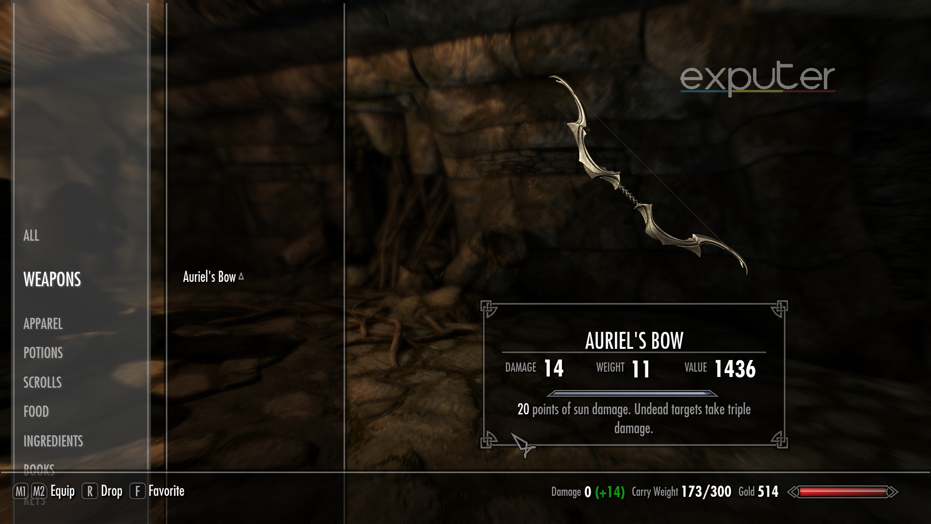 The Bow of Auriel is best weapon in Skyrim Special Edition