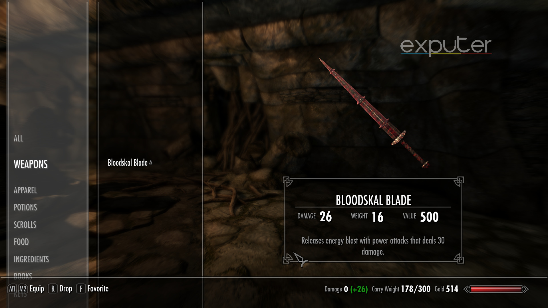 In-game Bloodskal Blade.