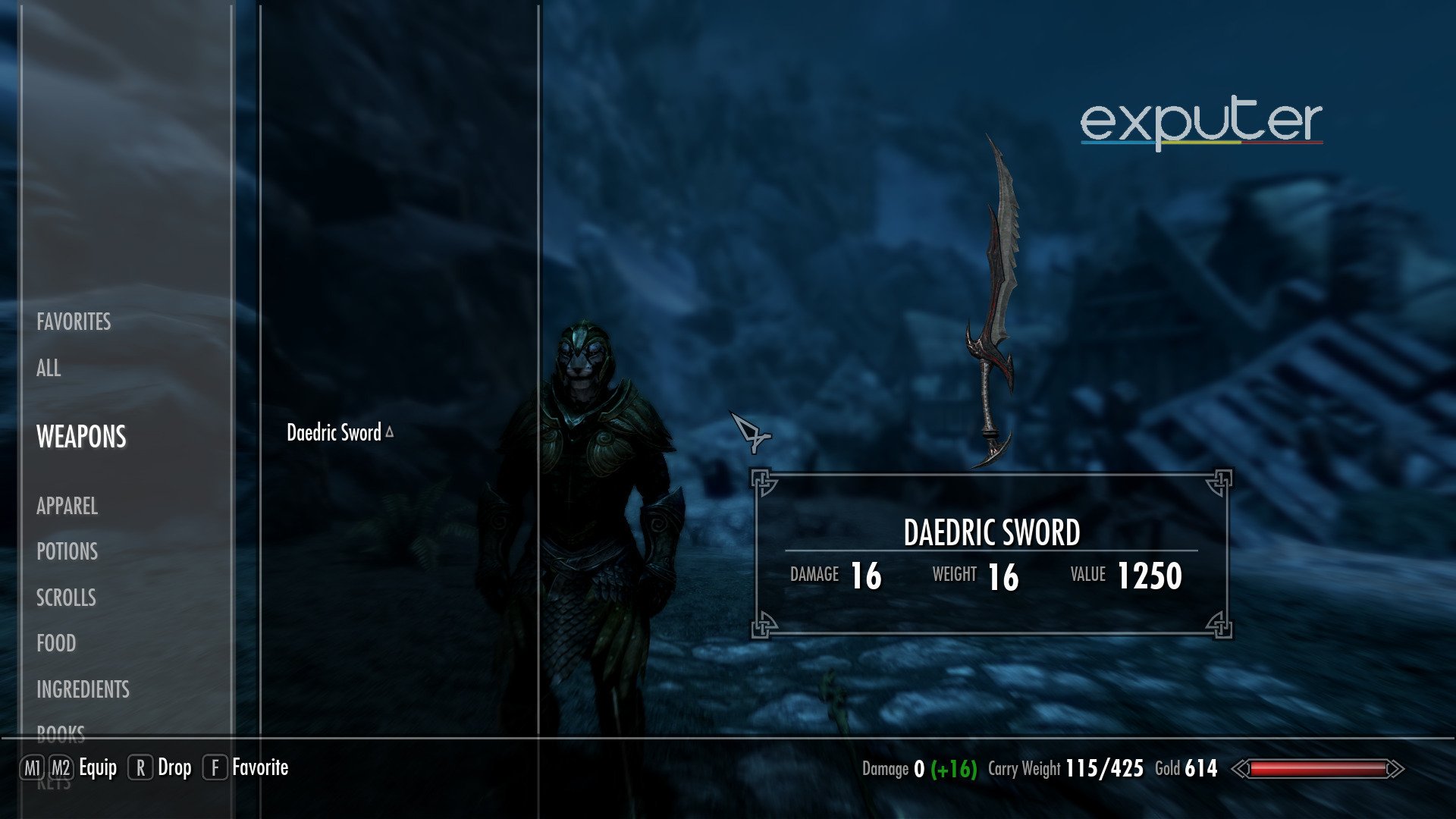 Deadly Daedric Sword