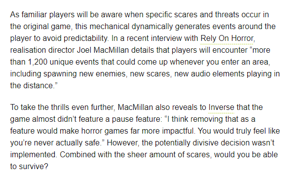 Joel MacMillan, Dead Space Remake's realization director, talks about the intensity director.