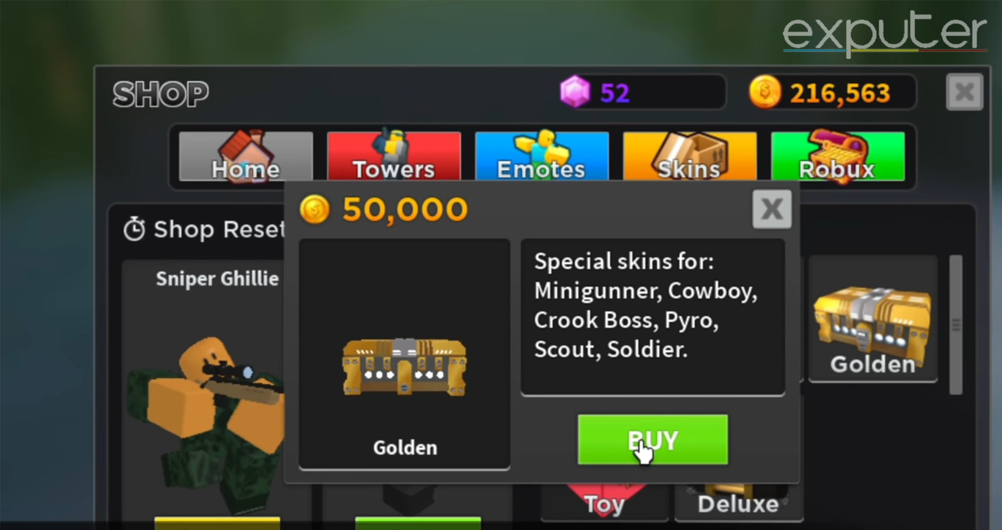 Preview of Golden Crate items