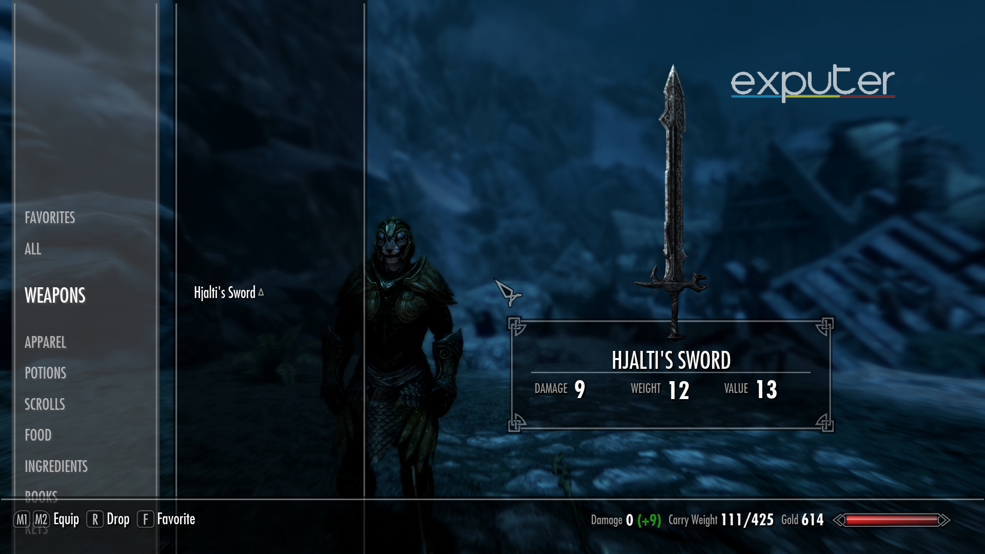 Tiber Septim, Hjalti's Sword.