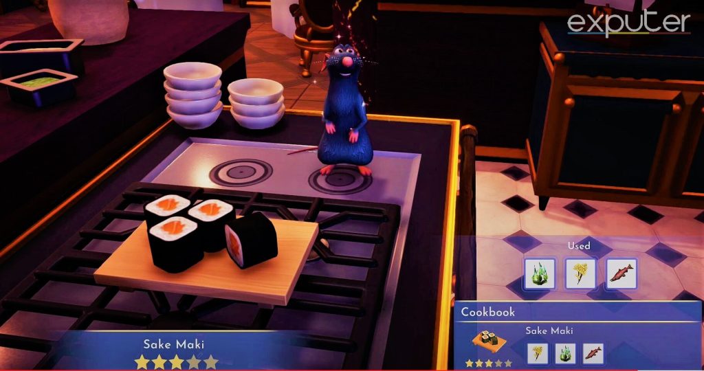 disney dreamlight valley sake maki dish recipe and cooking guide