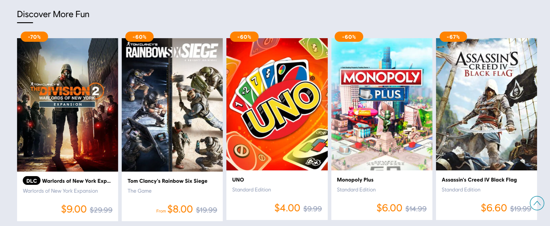 Some of the Ubisoft Games Enlisted in the Bargain Bin Sale