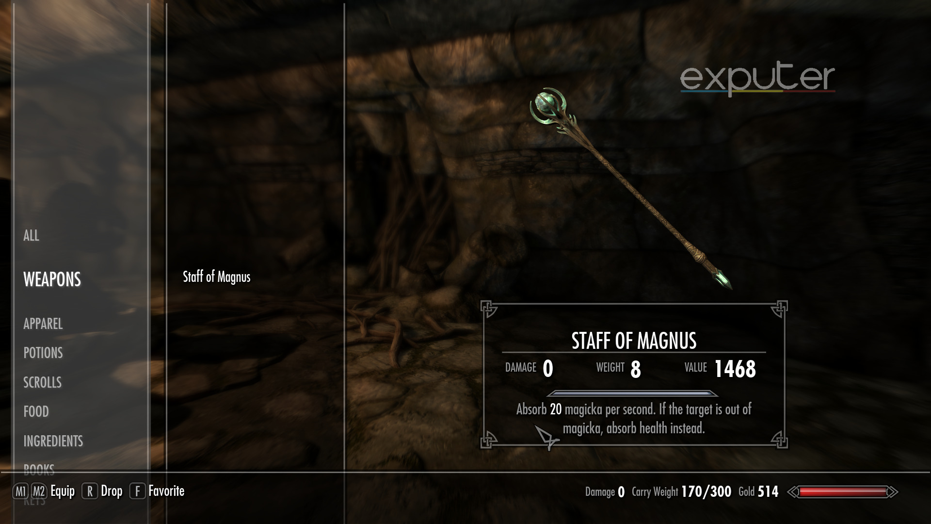Best weapon staff of magnus in skyrim.