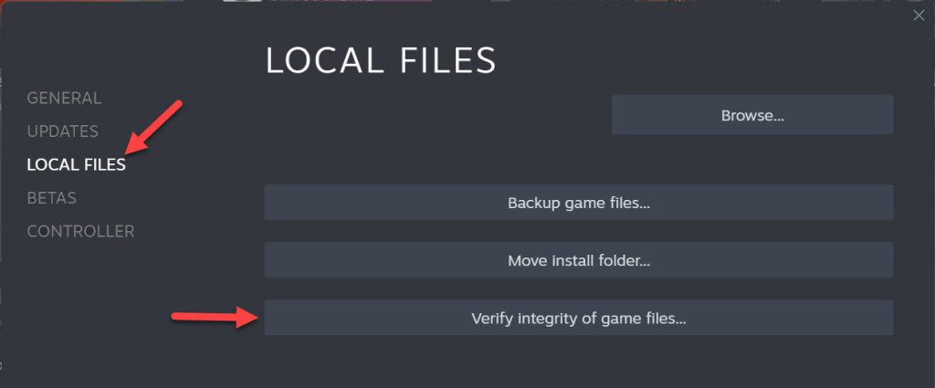 Verify Game Files Through Steam