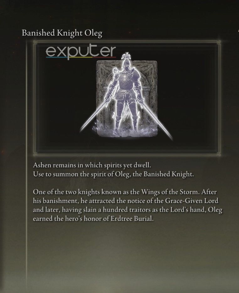 banished knight oleg spirit summon