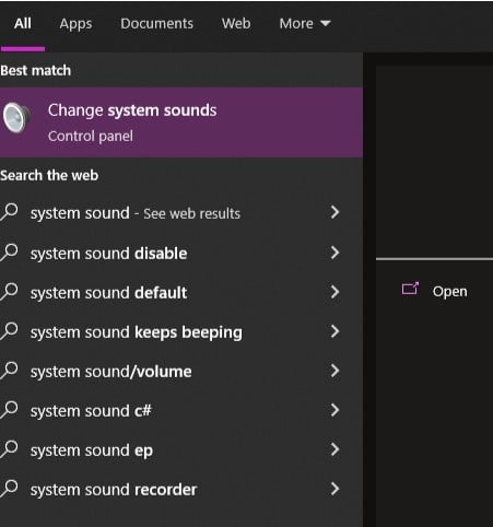 Windows Sound system setting cs2