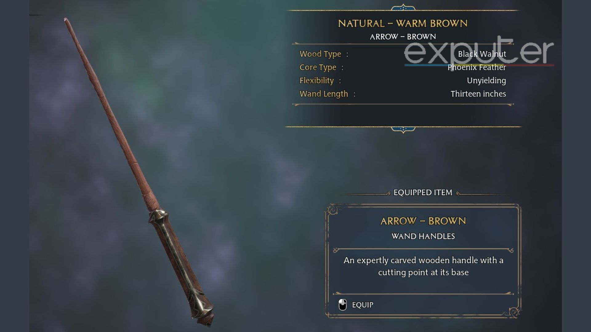 The 'Arrow - Brown' Wand Handle.