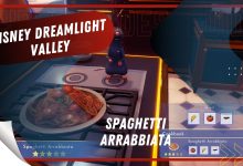 The Spaghetti Arrabbiata recipe in Disney Dreamlight Valley.