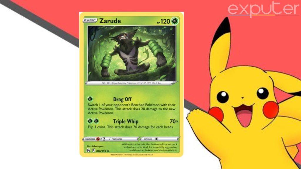 Pokemon Zarude Pokemon Crown Zenith Card List