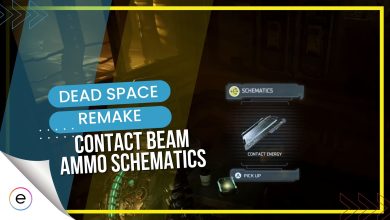 location of schematic of contact beam ammo in dead space remake.