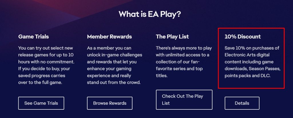 All benefits of EA Play