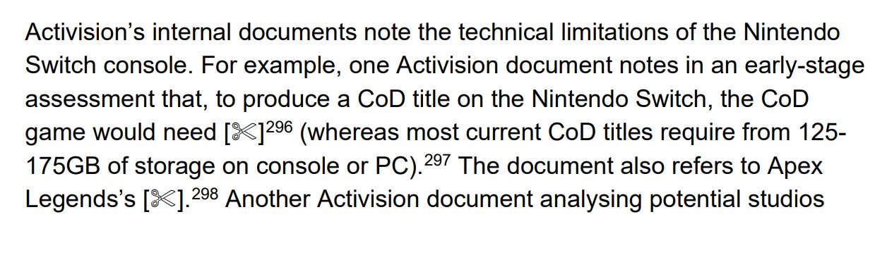 Nintendo Switch Activision CMA