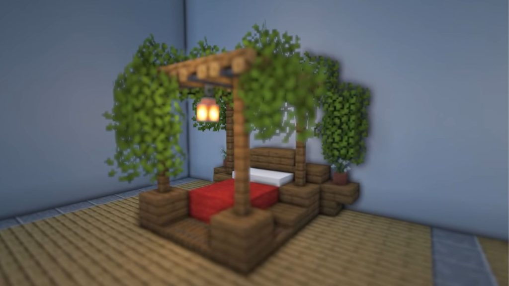 wooden post bed design