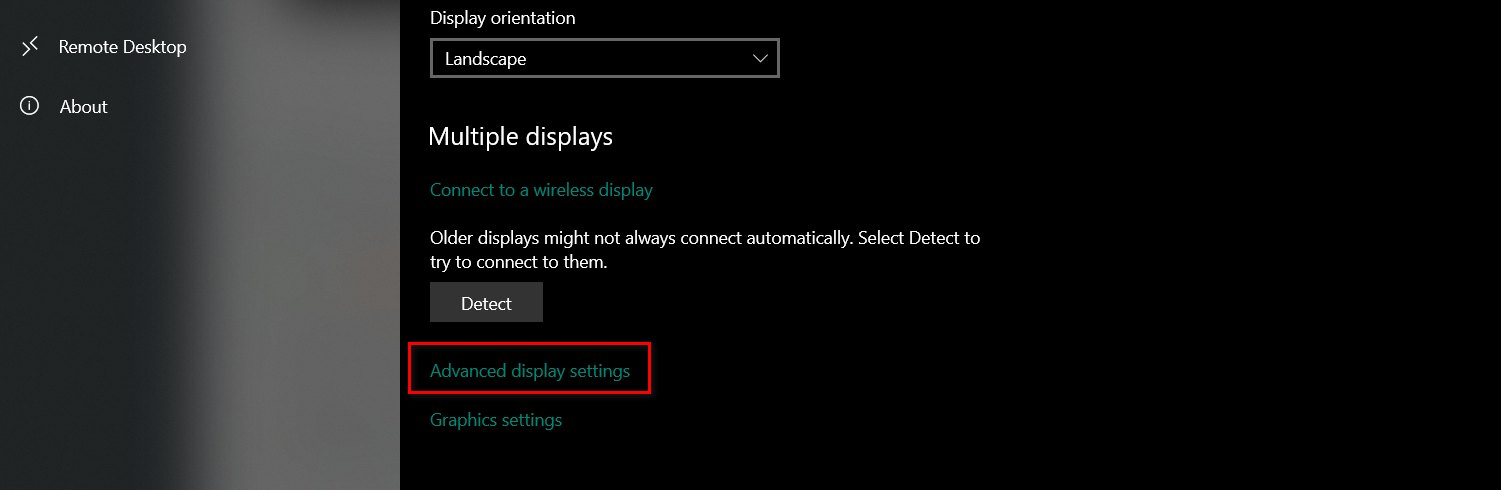 How to access Advanced Display Settings