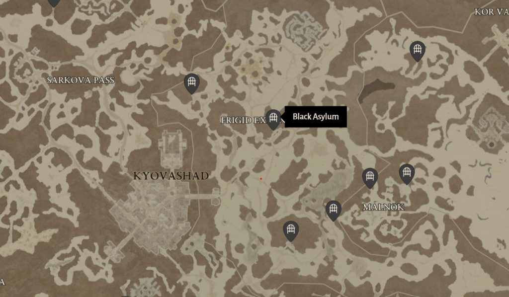 D4 Black Asylum Map Location