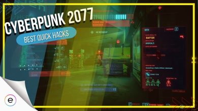 The image is the cover photo of Cyberpunk 2077 Best Quick Hacks