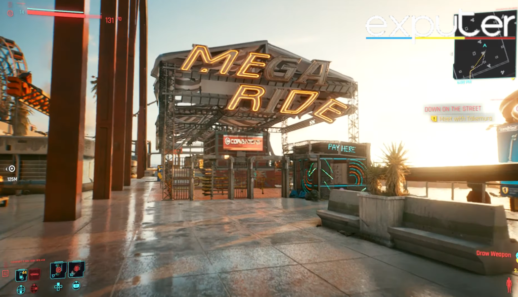 Rollercoaster Mega Ride location Cyberpunk 2077