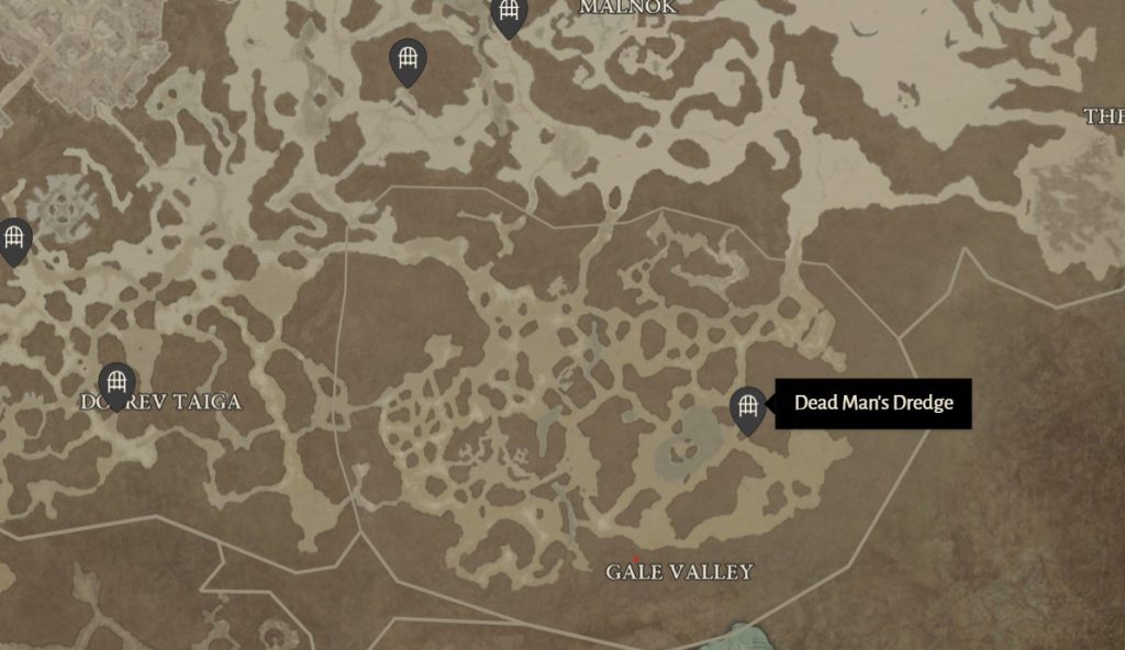 D4 Dead Man's Dredge Map Location