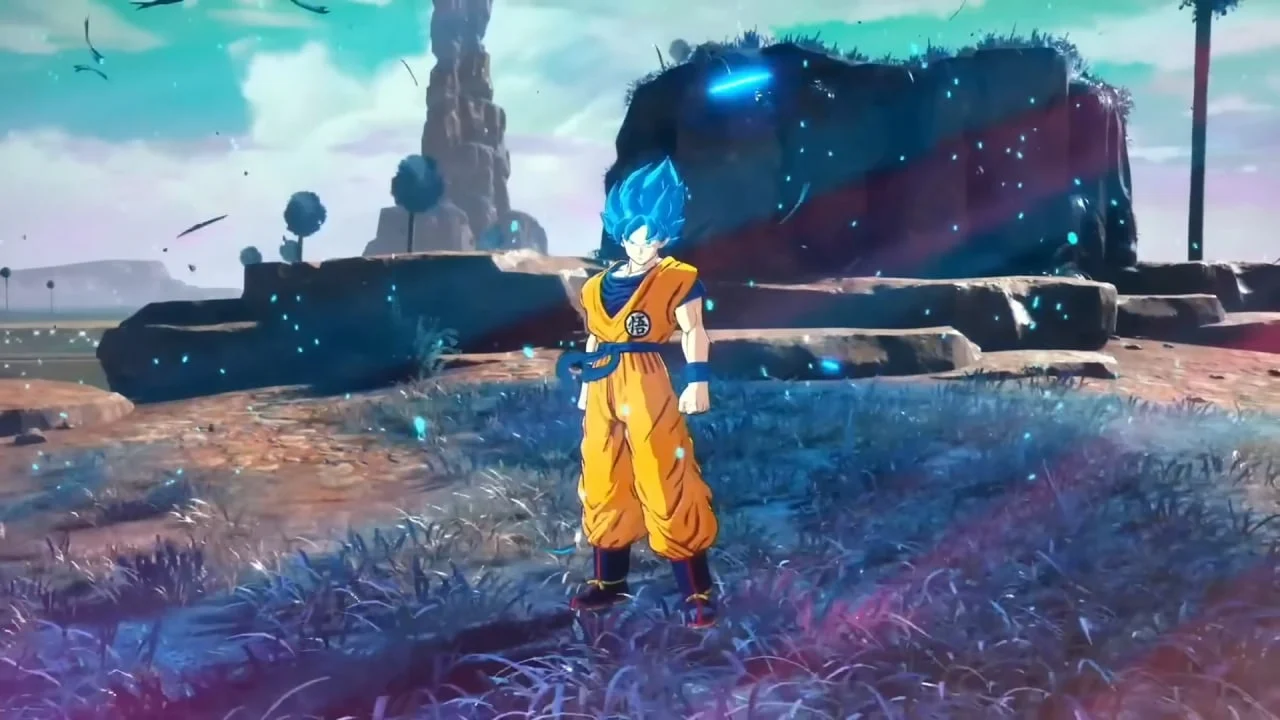 Goku's Super Saiyan Blue design in the Dragon Ball Z: Budokai Tenkaichi sequel