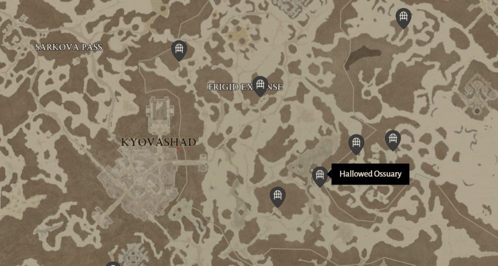 D4 Hallowed Ossuary Map Location
