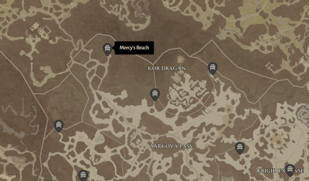 D4 Mercy's Reach Map Location