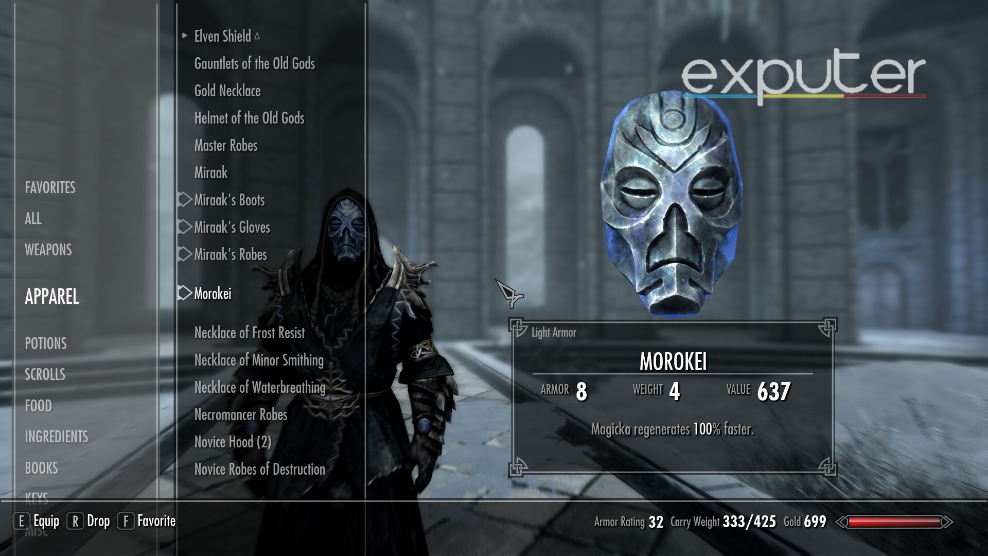 The mask of Morokei in Skyrim.