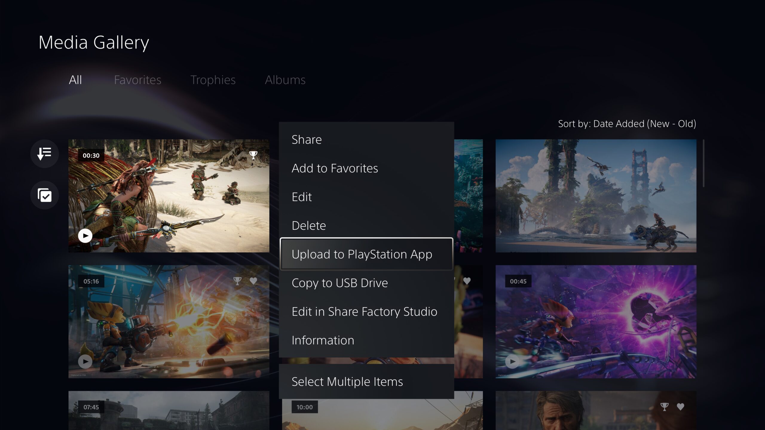 This will allow you to share the media on your socials via the PlayStation app.