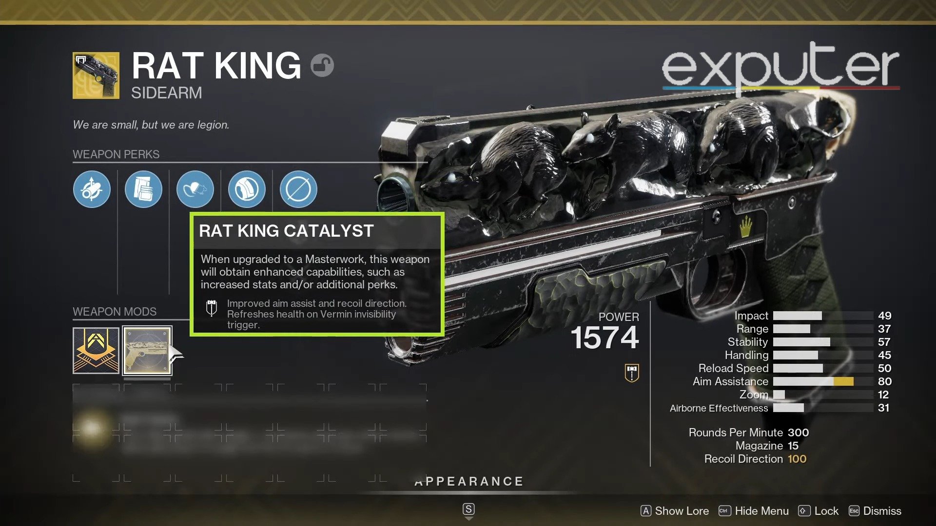 Destiny 2 How to Get Rat King [Catalyst & Stats]