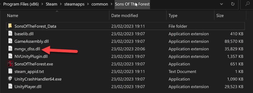 Update DLSS for Sons of Forest