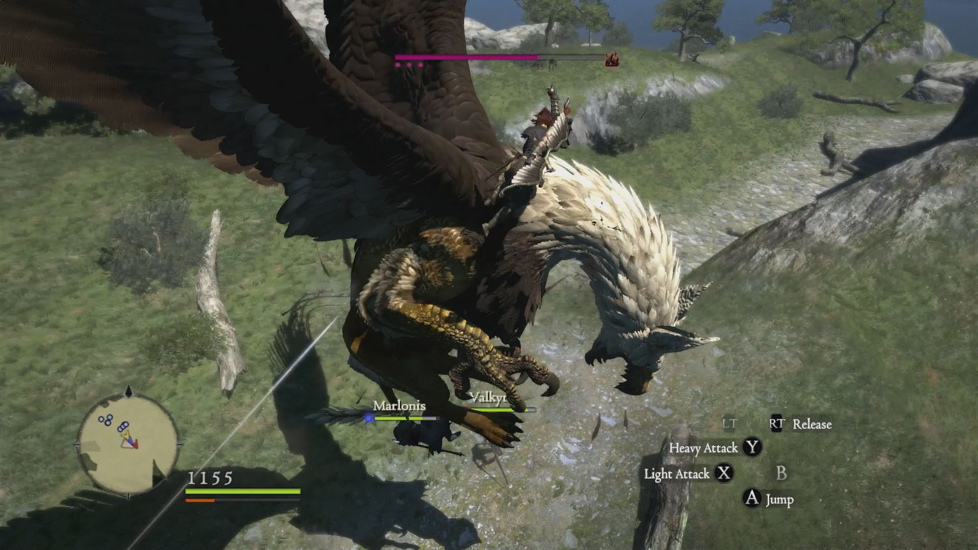 The ability to climb and attack monsters in Dragon's Dogma