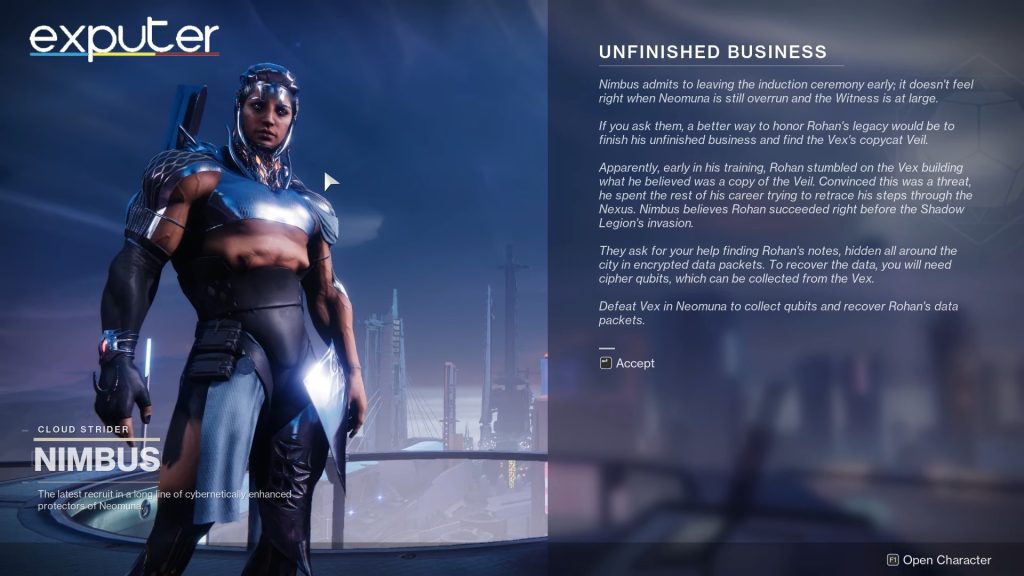 Destiny 2 Deterministic Chaos Unfinished Business Quest 