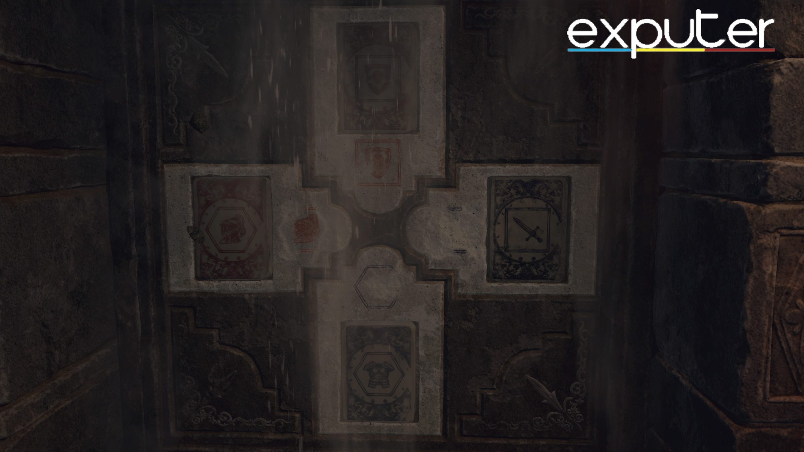 resident evil 4 remake wall with four slots puzzle