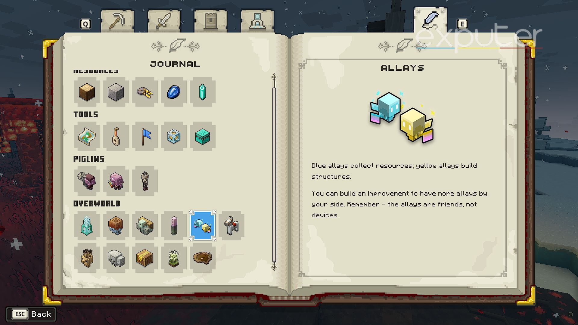 Allays in Minecraft Legends are helping creatures.