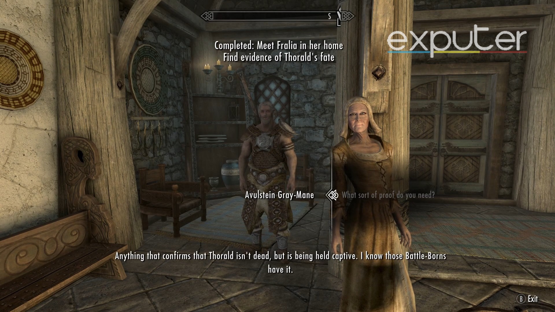 proof of misisng in action skyrim.