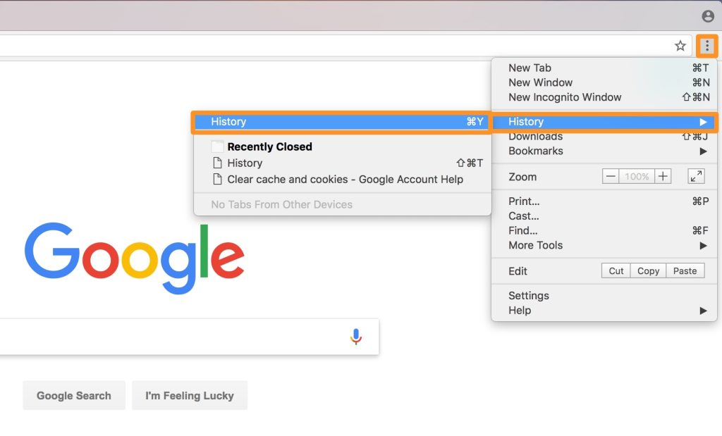 Clearing the browser cache