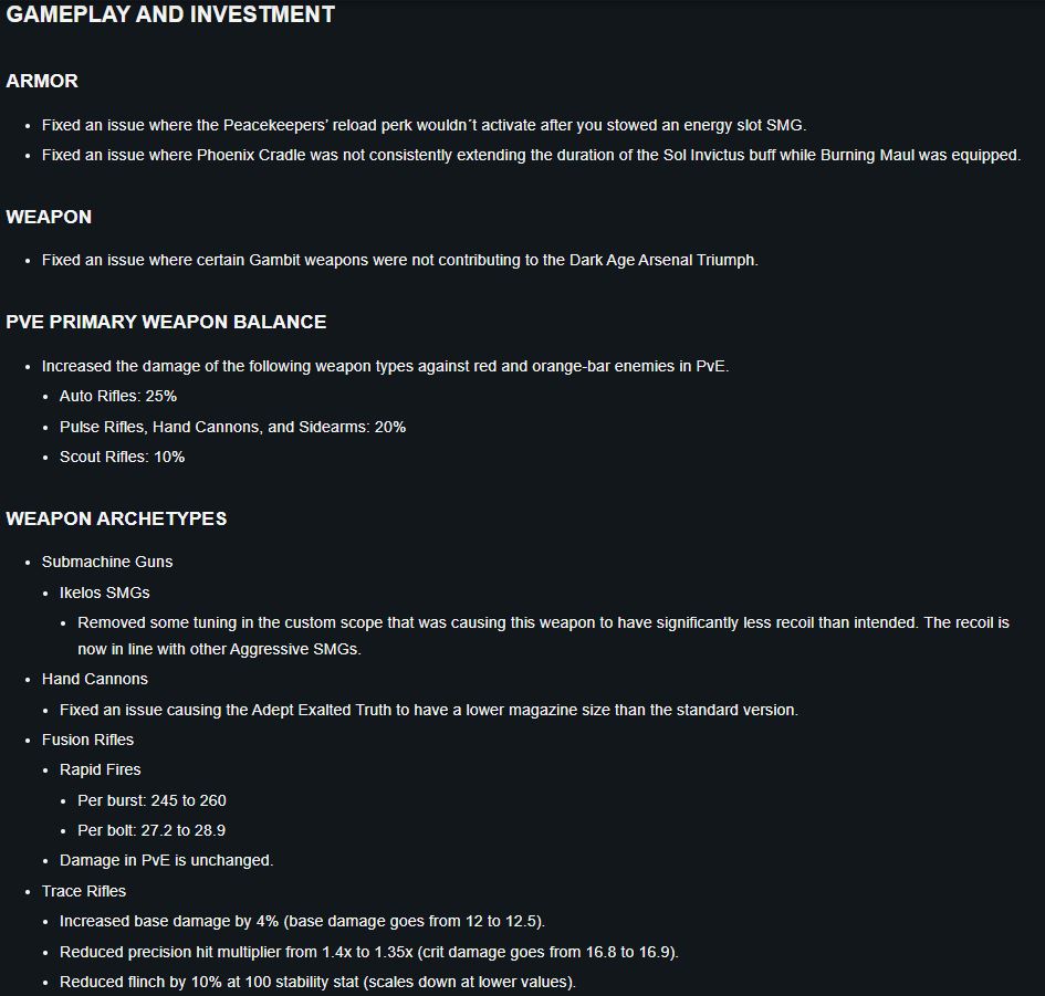 Destiny 2 Update 7.0.5 Patch Notes