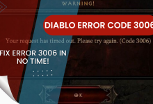 Diablo 3 Code 3006