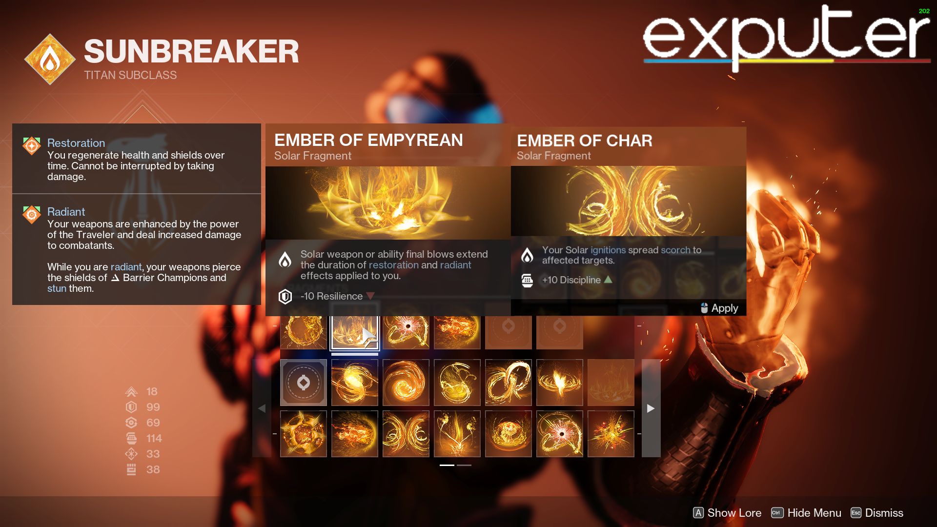 ember of char and empyrean fragments