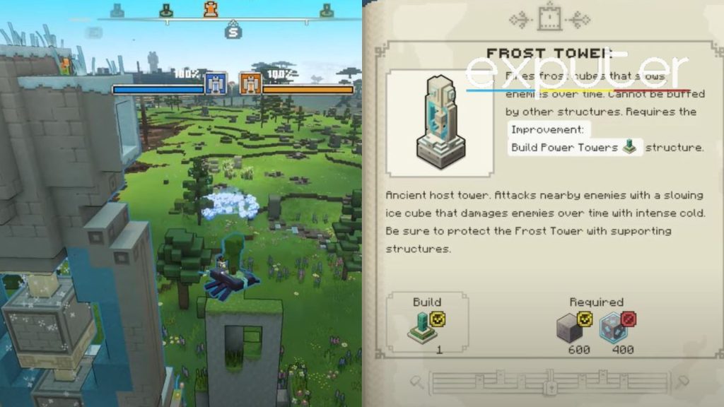 frost tower in minecraft legends