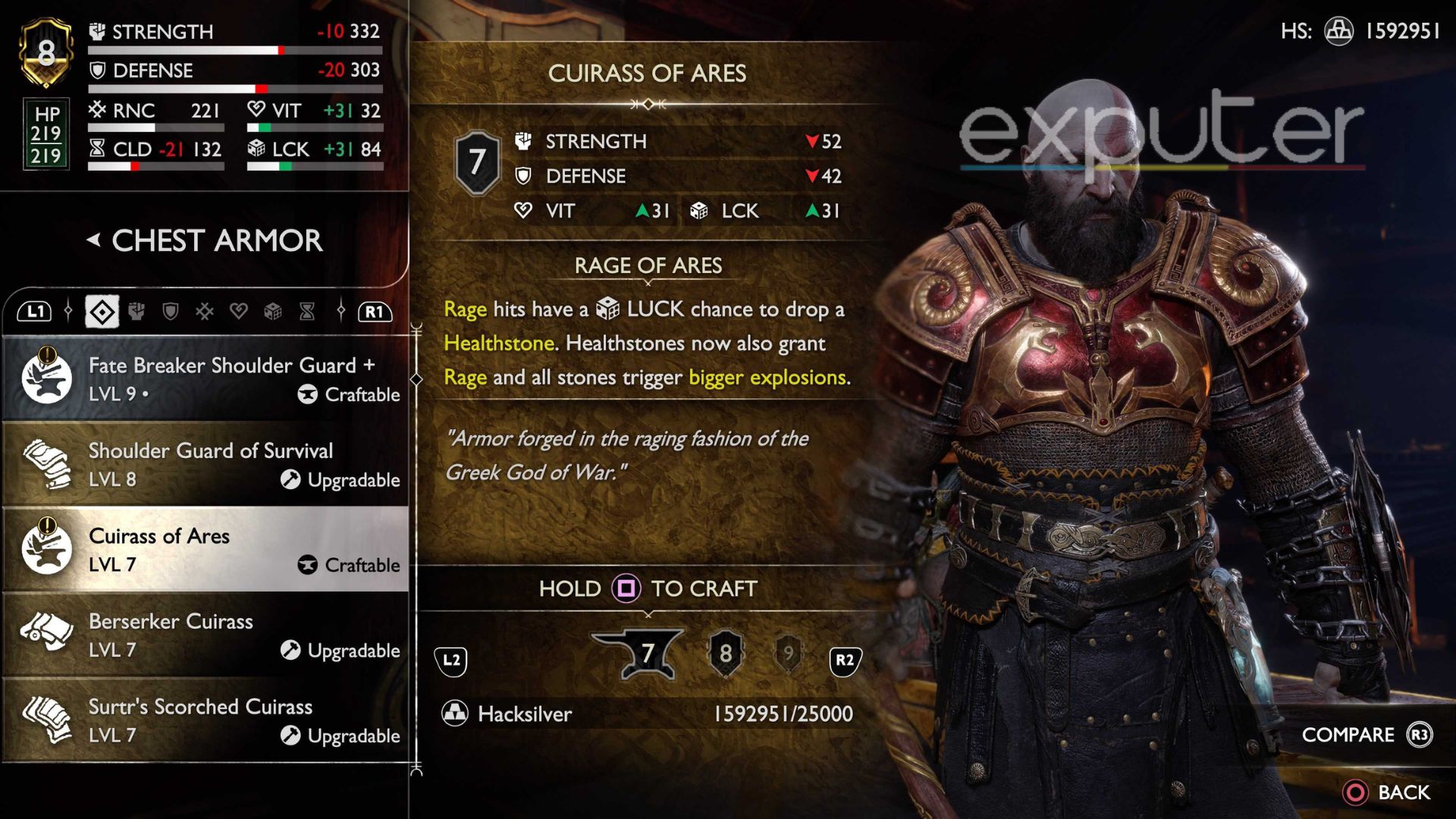 Ares Armor Go in Ragnarok