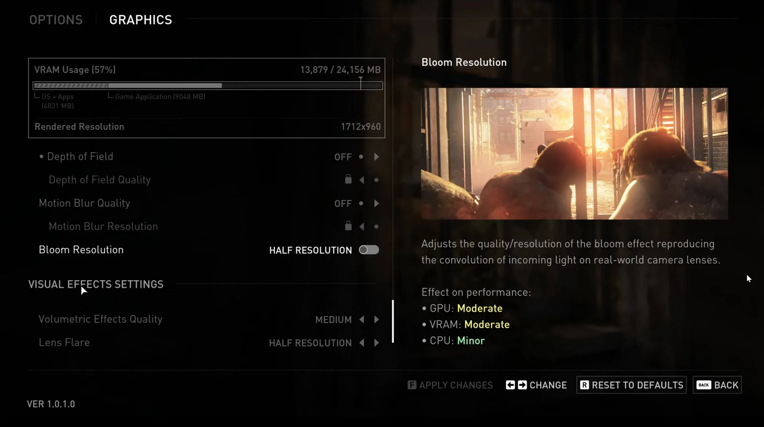 Optimized graphics settings for The Last Of Us Part 1 for the G14
