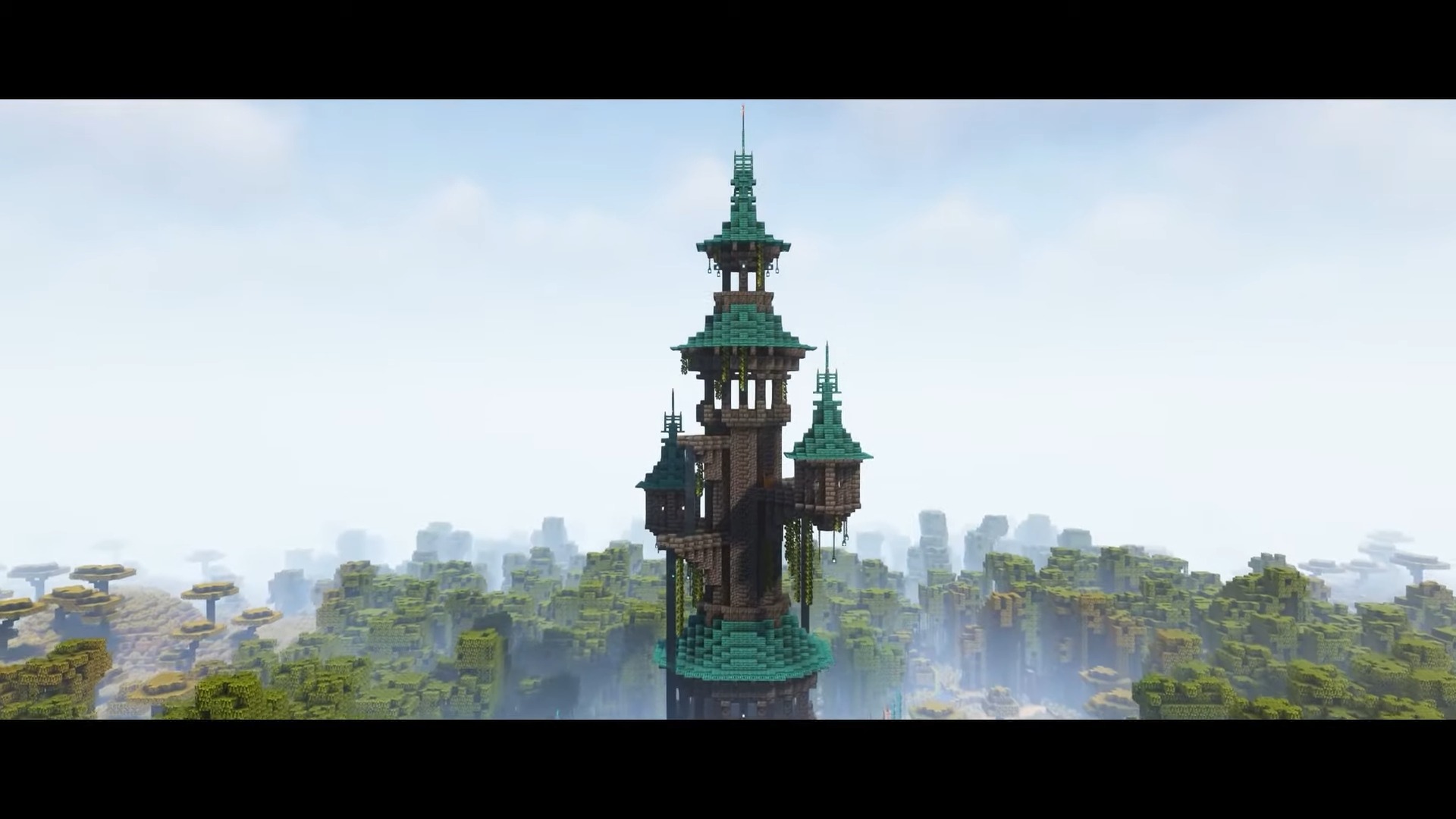 magical tower in minecraft