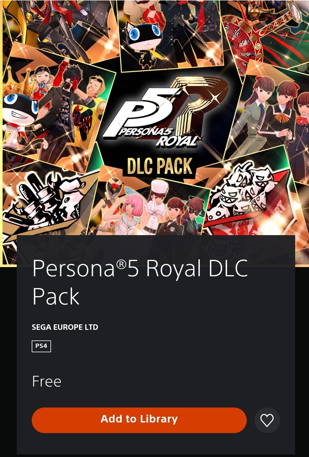 Persona 5 Royal DLC available for free on PlayStation Store.